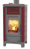 Thermorossi Kaminofen wasserführend Ardhea Evo 5 Maiolica Bordeaux 15,1 kW